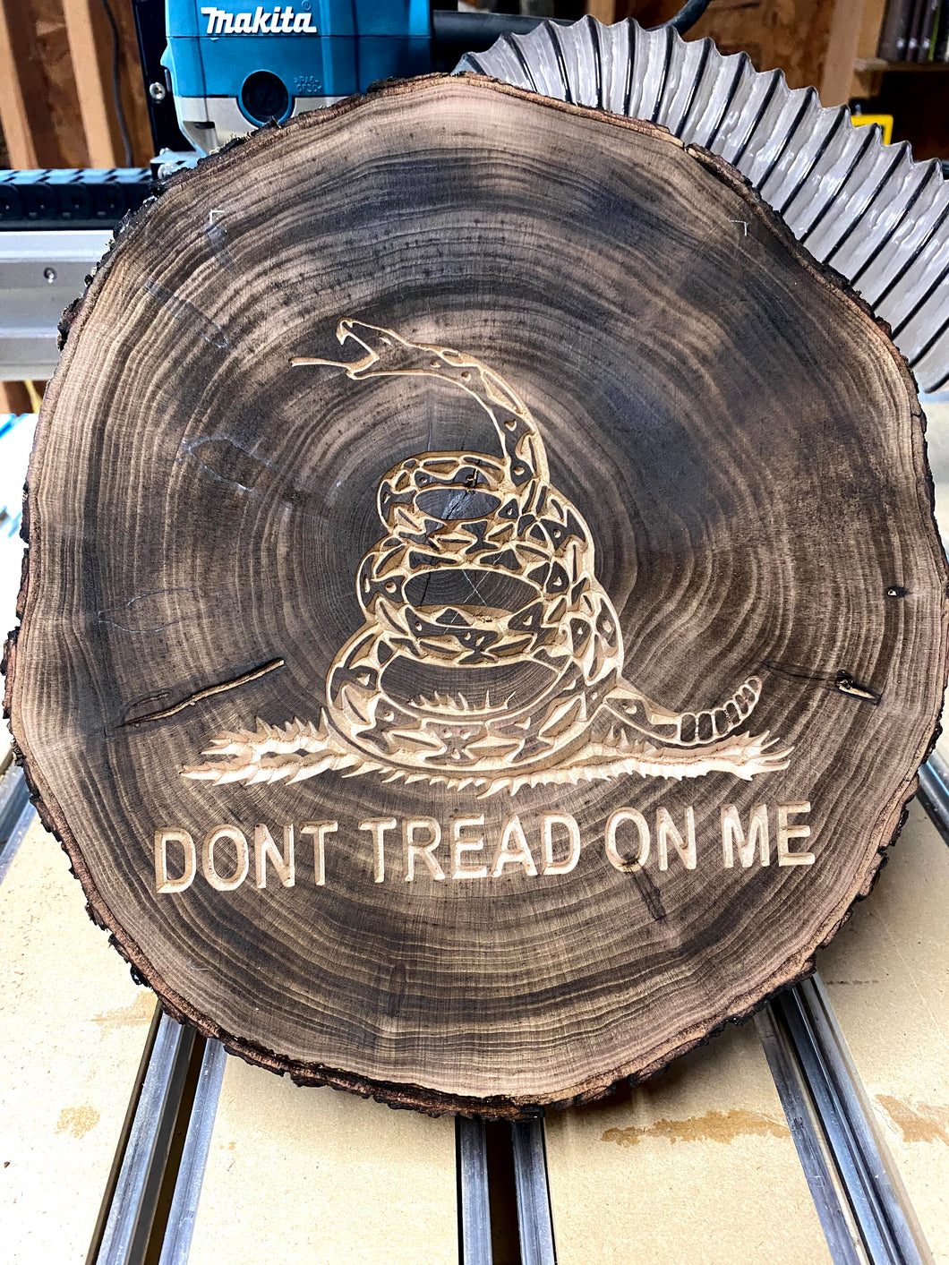'Don't Tread On Me' Wood Disk